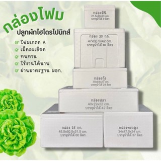 กล่องโฟมปลูกผักไฮโดร เกรดพิเศษ ทนทาน ผ่านมาตรฐาน มอก. จำนวน …