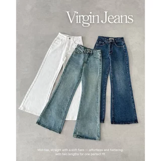 [กดโค้ดหน้าร้านลด 25%] Riley.apparels - Virgin Jeans กางเกงยีนส์ 2ความยาว ทรงกระบอกกลางปลายขาม้า 7012