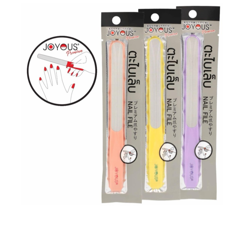 1 ชิ้น ตะไบขัดเล็บ ตะไบ ลบคมเล็บ มือ เท้า joyous nail file คละสี