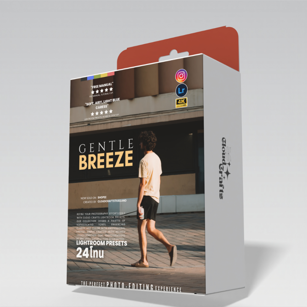 Gentle Breeze | 24โทน | ฟิลเตอร์แต่งภาพพรีเมี่ยม | Lightroom | Pro-Grade Edits | Crafted By CloudCra