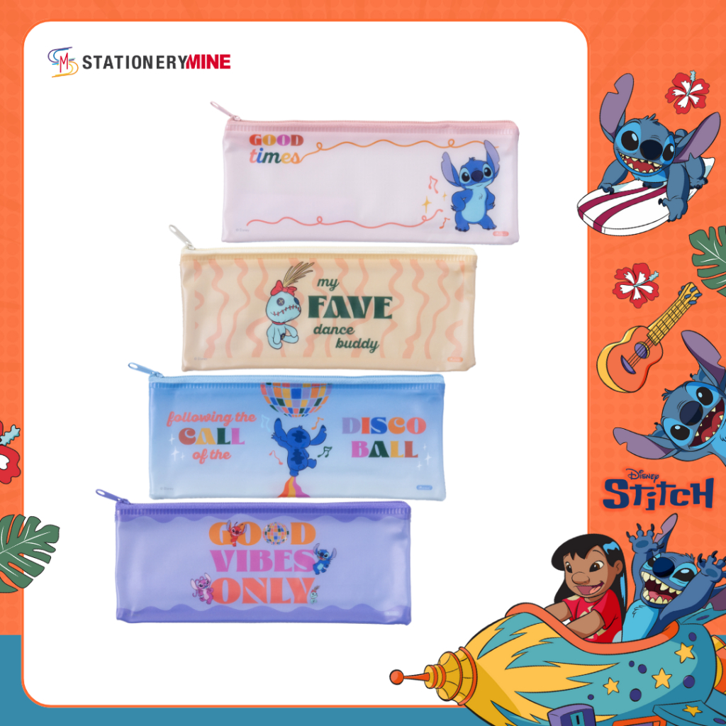Master Art กระเป๋าดินสอ กระเป๋าซิปพลาสติก Stitch No. S คละสี จำนวน 1 ชิ้น