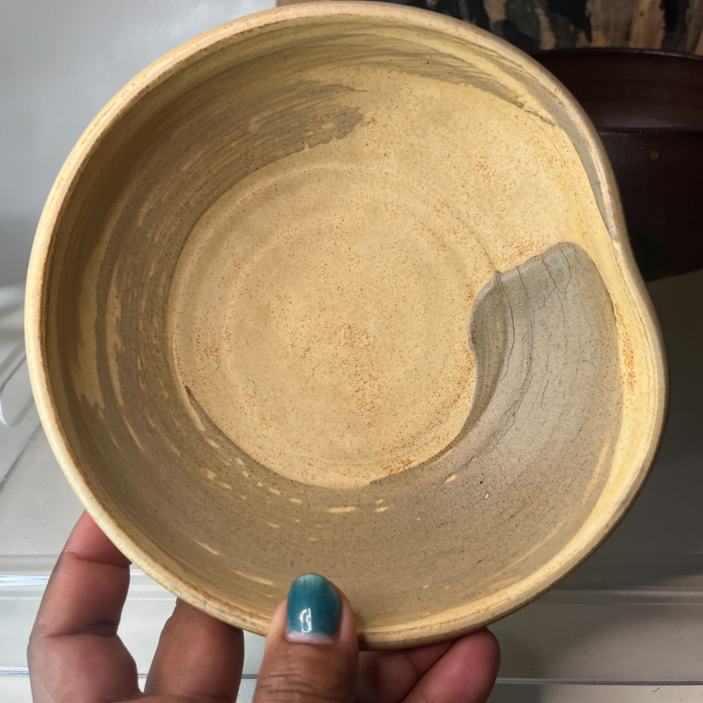 ถ้วยชา Hagi Ware ทรงฮิระ เคลือบดำแบบ Brushed | พิธีชงชา | Japanese Hagi-yaki Tea Bowl