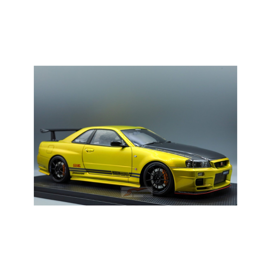 Ignition model   3640  TOP SECRET 34GT-R (BNR34) Gold