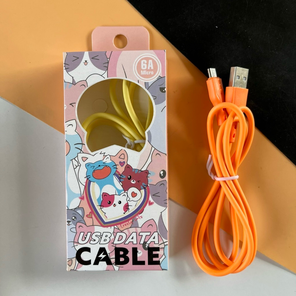 (ยกโหล 12 ชิ้น) No.182 สายชาร์จ สายชาร์จโทรศัพท์ USB ไมโคร micro กล่องลายการ์ตูน