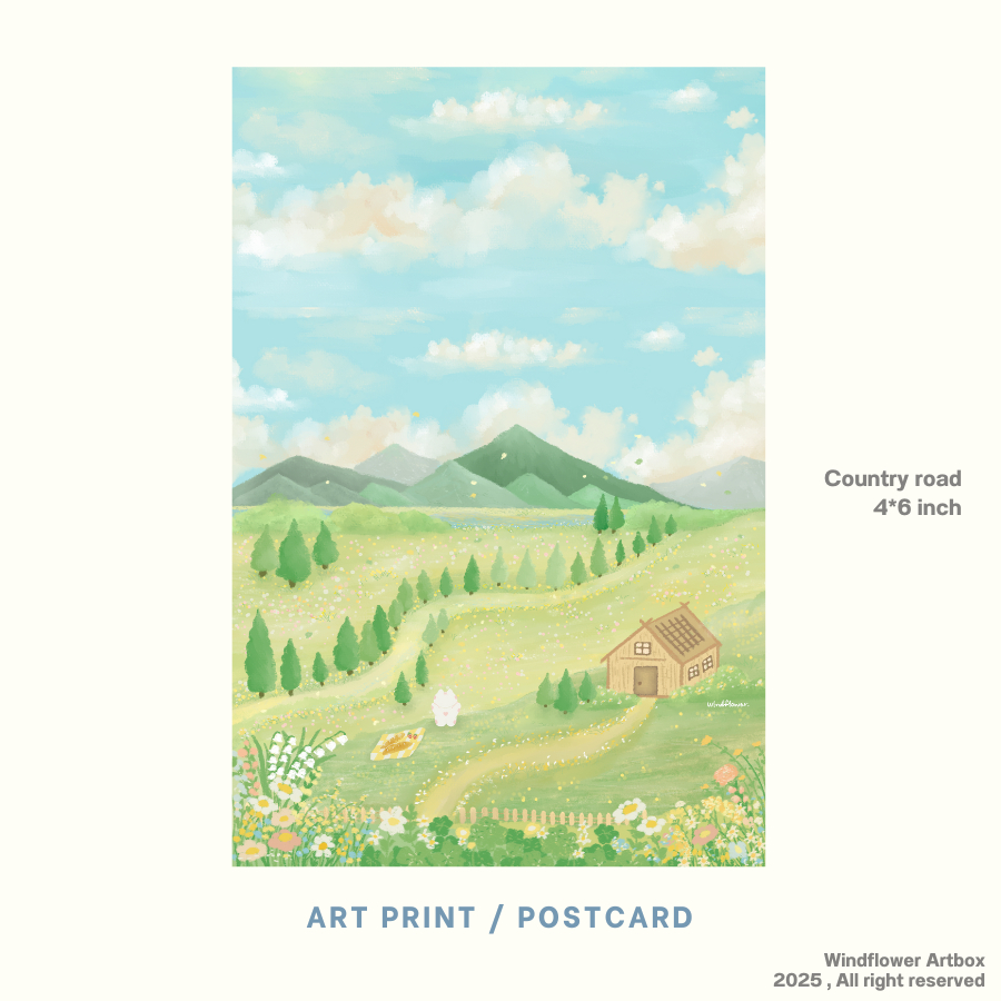 Artprint Postcard [Country road]