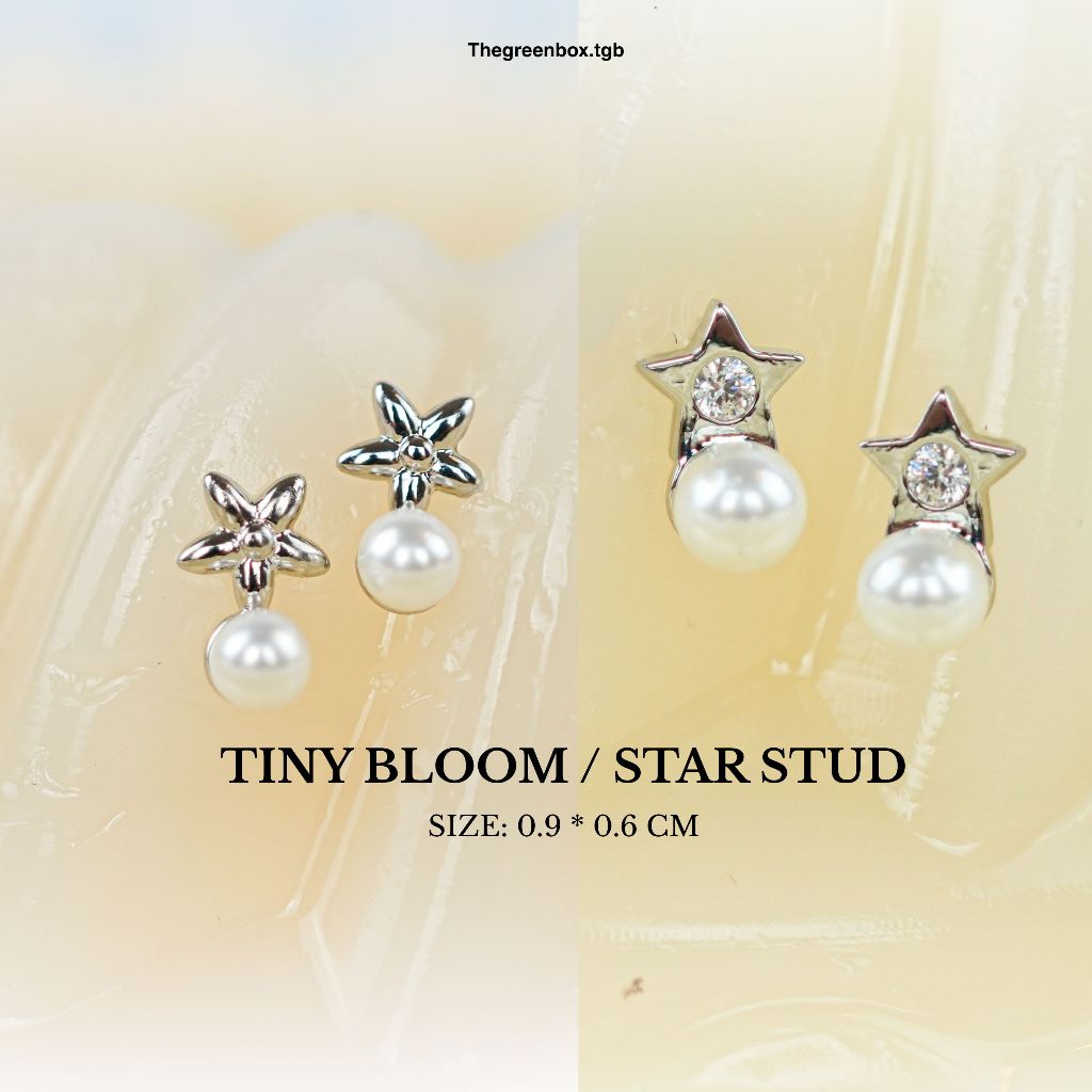 ต่างหู Tiny Angel Stud ก้านเงินแท้ S925 - The Green Box