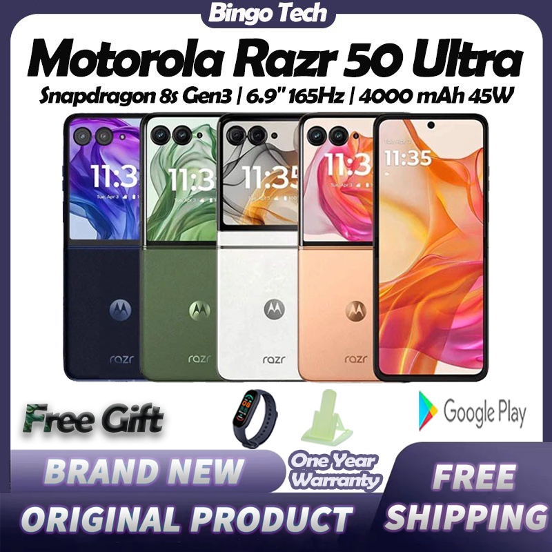 【Global Rom】Motorola Razr 50 Ultra Snapdragon 8s Gen 3 Motorola Razr 50 Dimensity 7300X 50MP 6.9Inch