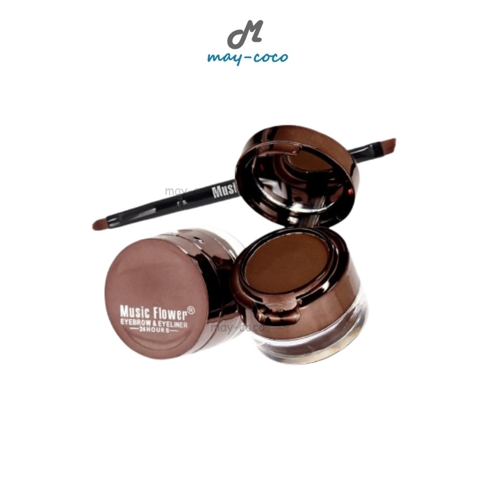ถูก/แท้/มีไลฟ์ อายไลน์เนอร์ เขียนคิ้ว Music Flower Fascinated Eyebrow&Eyeliner Cream เจลไลเนอร์ เขีย