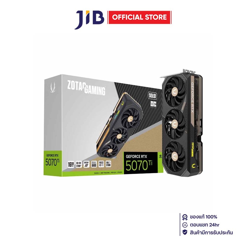 VGA (การ์ดแสดงผล) ZOTAC GAMING GEFORCE RTX 5070 TI SOLID OC - 16GB GDDR7