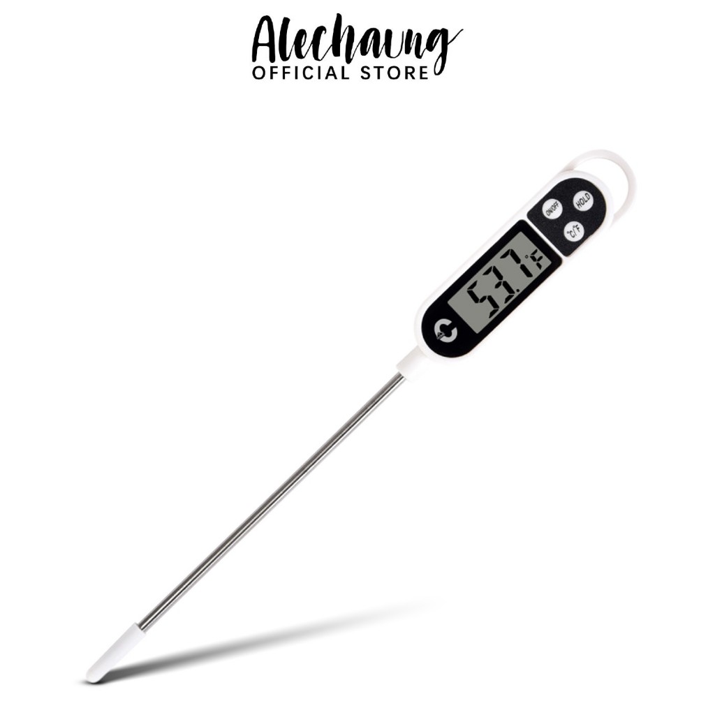 Alechaung เครื่องวัดอุณหภูมิอาหารแบบจุ่ม เทอร์โมมิเตอร์วัดอาหาร วัดอุณหภูมิ ที่วัดอุณหภูมิอาหาร