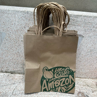 ถุงกระดาษ🛍️อเมซอนขนาดสำหรับ 2 แก้ว ที่รองแก้วอเมซอน