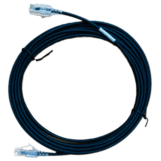 LAN (สายแลน) LINK US-5145SS-X CAT6 Small Patch Cord 28 AWG LSZH 5 เมตร. ( Blue / Black )-รับประกัน 30 ปี
