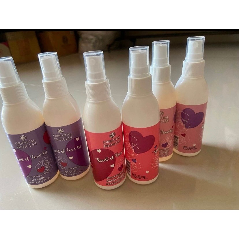 Oriental Princess Sweet of Love 100ml  สเปรย์น้ำหอมฉีดผม ฉีดตัวกลิ่นหอมสดชื่น