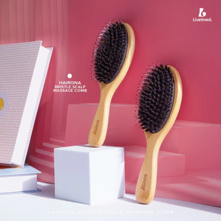 Livetined Hairona เอสเซนส์ออยล์บำรุงผม 30ml + หวีขนหมูป่า ช่วยบำรุงผม ลดผมขาดหลุดร่วง