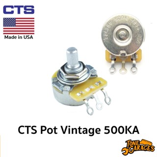 CTS Pot Split Shaft Vintage ก้นบุ๋ม 500KA (Tone/Volume)