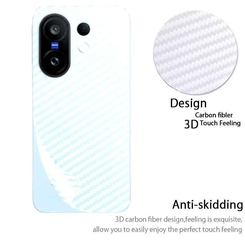 Vivo V60/Vivo X200 FE 5G(พร้อมส่งในไทย)ฟิล์มหลังลายเคฟล่าVivo V60 5G/Vivo X200 FEตรงรุ่น