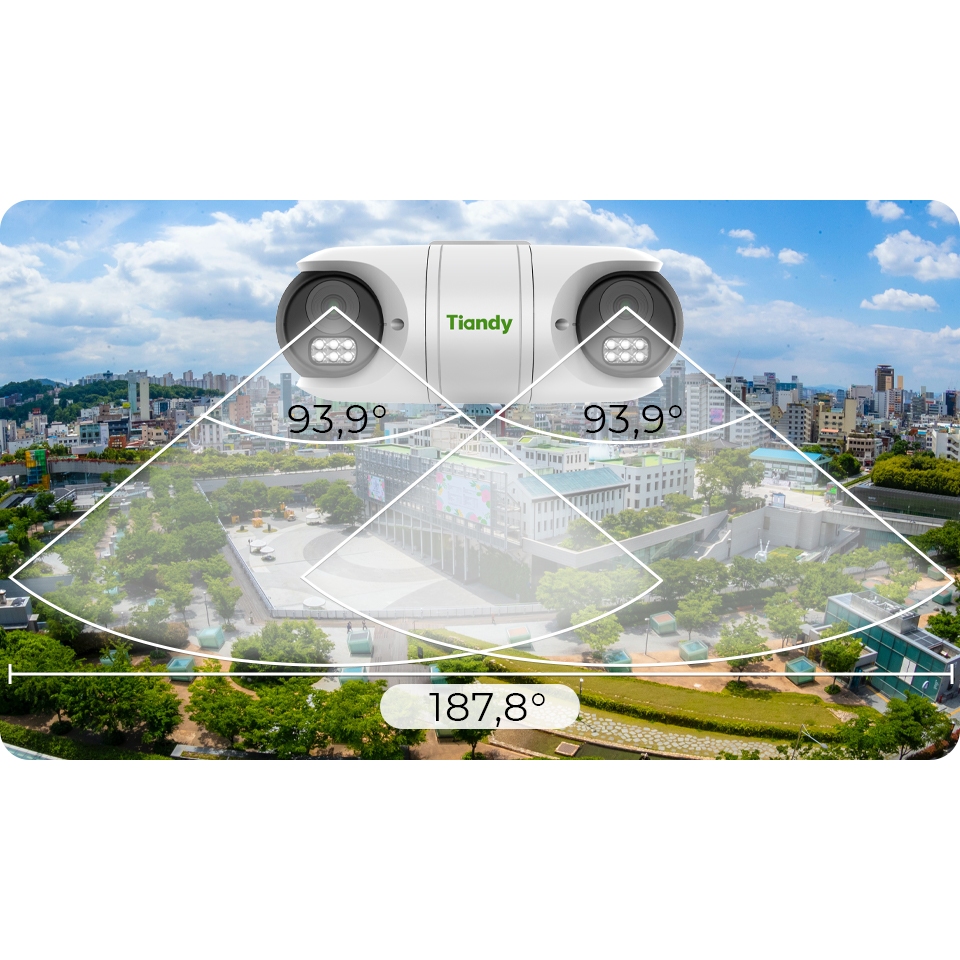 Tiandy TC-C32RN Spec:I5/E/Y/QX/2.8MM/V4.2 กล้องวงจรปิด Dual 2MP Fixed IR Bullet Camera By Vnix Group