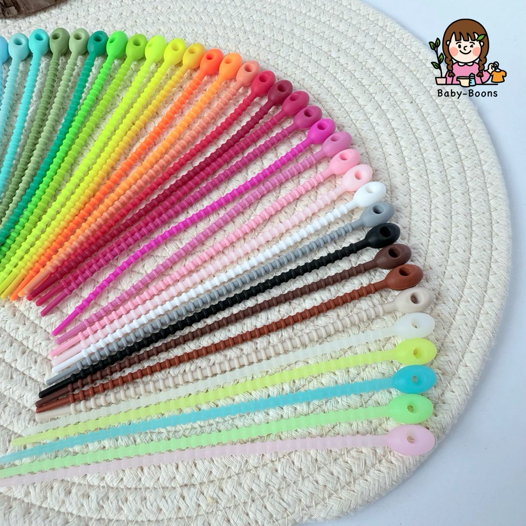 สายคล้องซิลิโคน หัวรี 15cm สำหรับห้อยพวงกุญแจตุ๊กตา รัดสายไฟ thumbnail 4