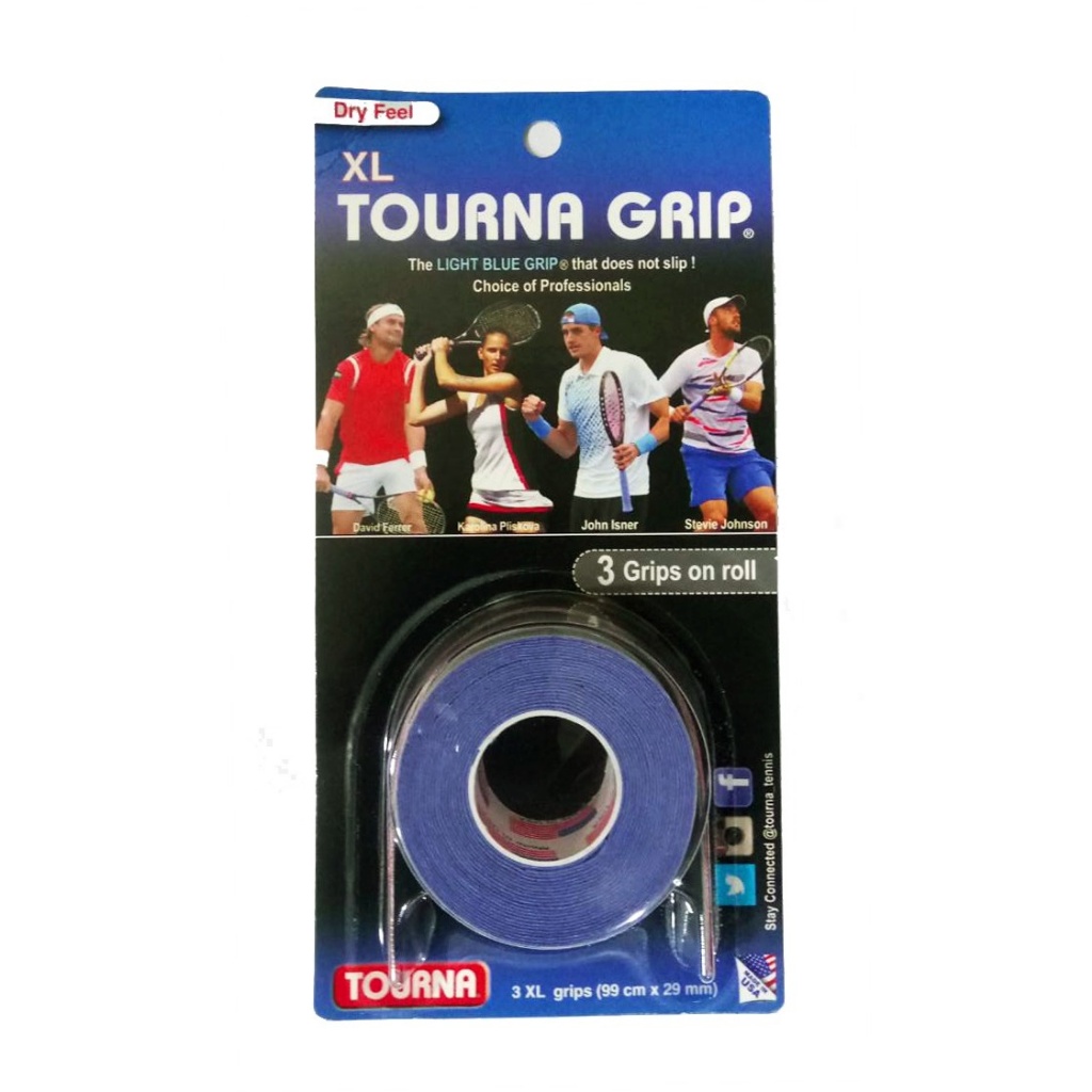Tourna เทปพันด้าม/กริ๊ปพันด้ามไม้เทนนิส Grip Original 3XL Tape Racket Tennis | Blue ( 078914004636 ,
