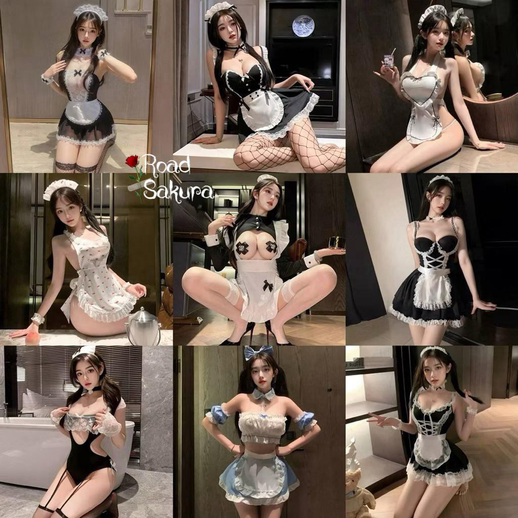 เมดแม่บ้าน ชุดคอสเพลย์เมดแม่บ้าน ชุดเมด RT MM001 ชุดเซ็ท ชุดนอนไม่ได้นอน ชุดนอนเซ็กซี่