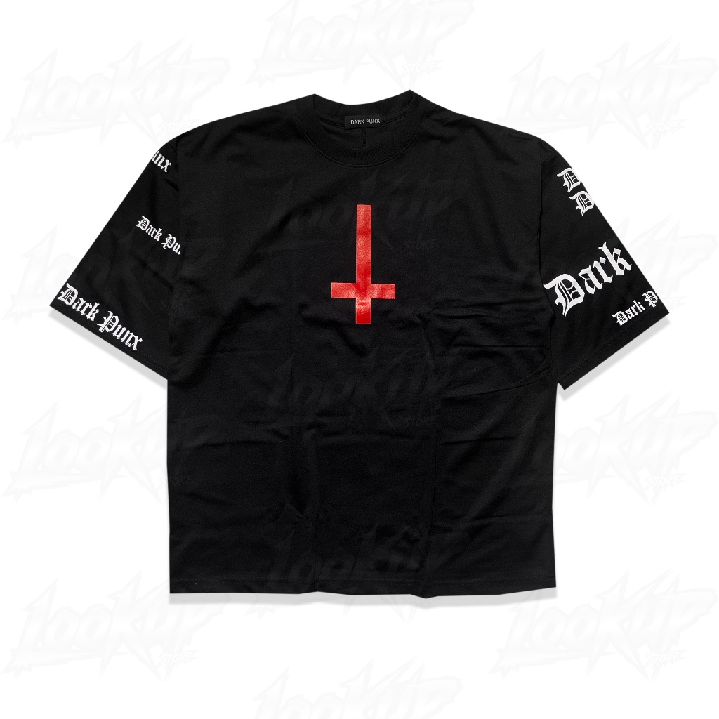 darkpunx-40crossแดงfontแขน-ดำ Free size