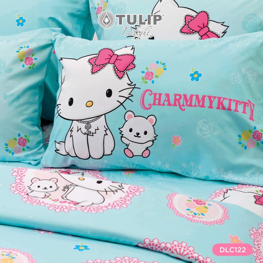 TULIP Delight ชาร์มมี่ คิตตี้ Charmmy Kitty ลาย DLC122 ชุดเครื่องนอน ผ้าปูที่นอน ผ้าห่มนวม ลิขสิทธิ์แท้ ซานริโอ
