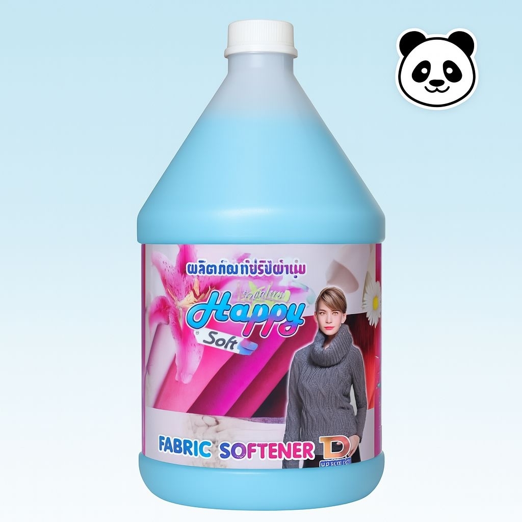 น้ำยาปรับผ้านุ่มสีฟ้า ( Happy soft ) 1 แกลอน