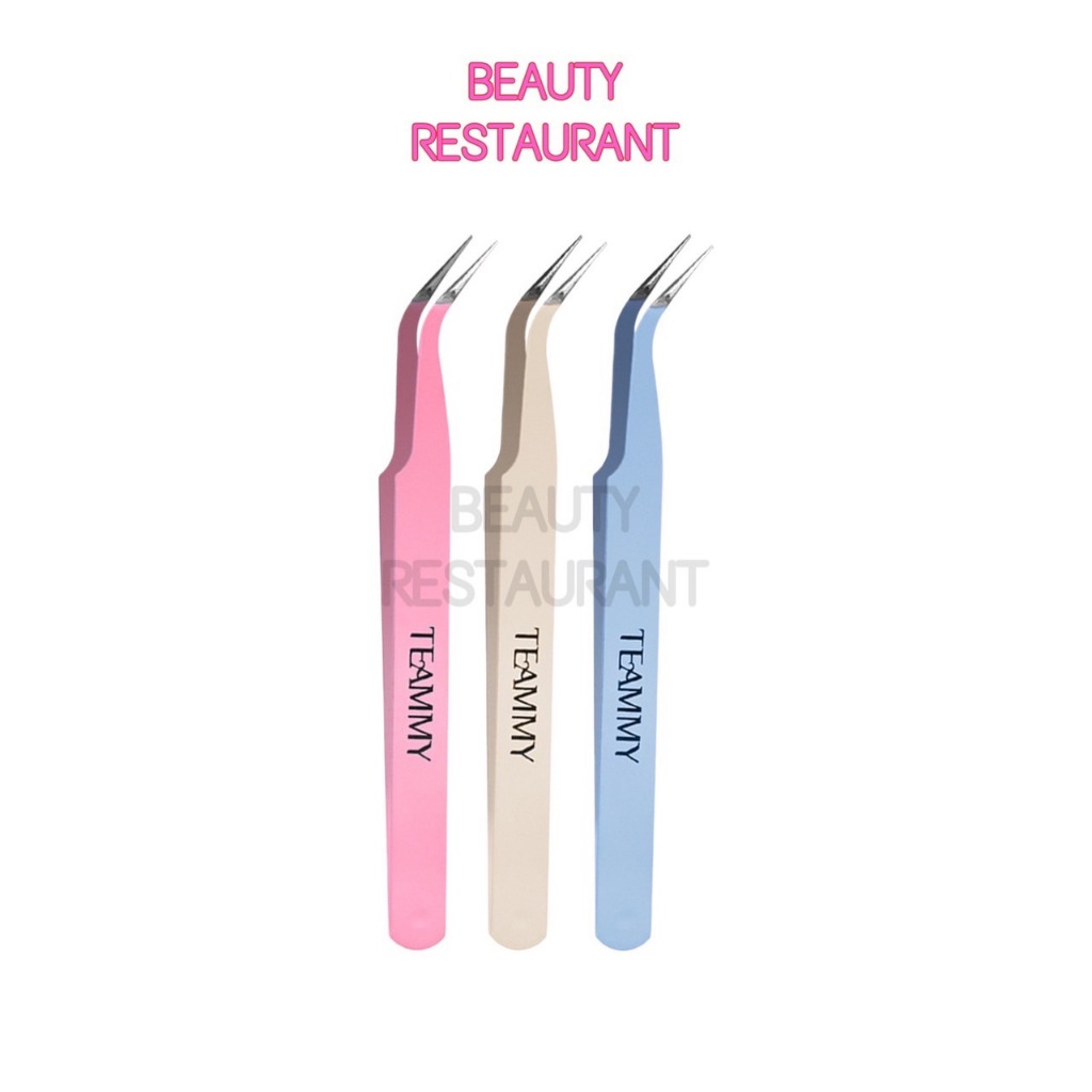 ***พร้อมส่ง*** ทวิสเซอร์ ทีมมี่ TEAMMY TWEEZERS แหนบสีพาสเทล แหนบขนตาปลอม 12.5 ซม. คีบขนตา