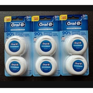 Oral-B ออรัลบี ไหมขัดฟัน เอสเซนเชียล ฟลอส 50 ม. แพ็คคู่