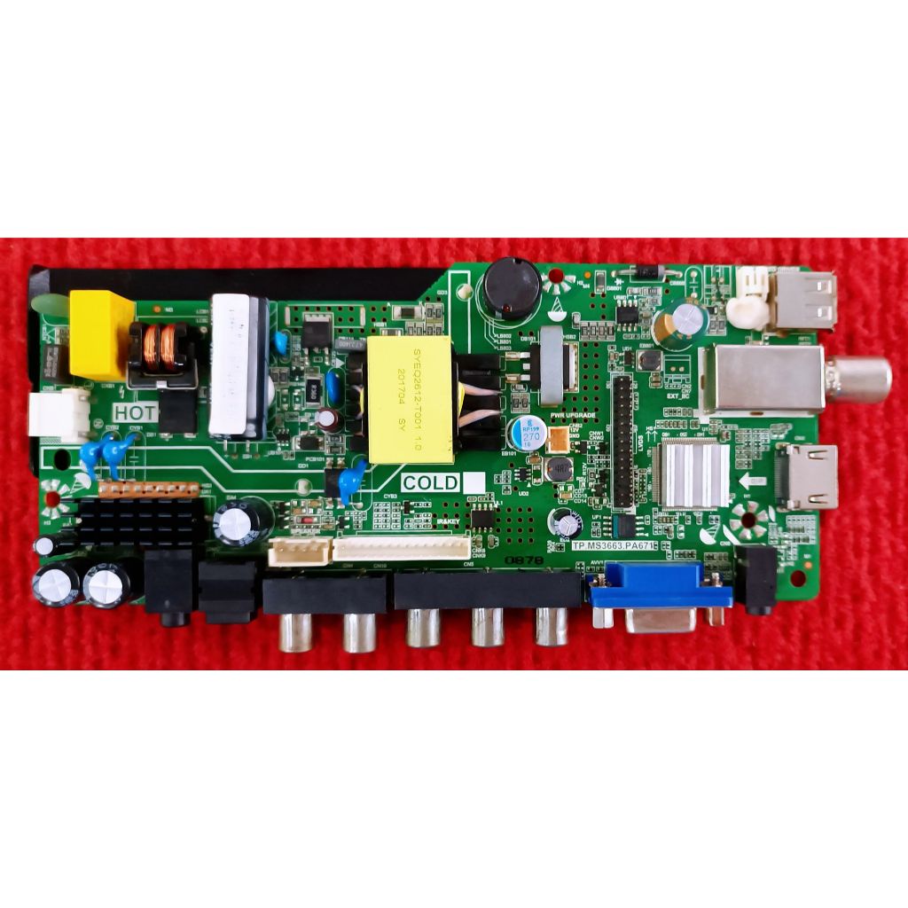 เมนบอร์ดทีวี ALPHA สำหรับรุ่น LWD-245AA พาสบอร์ด TP.MS3663.PA671