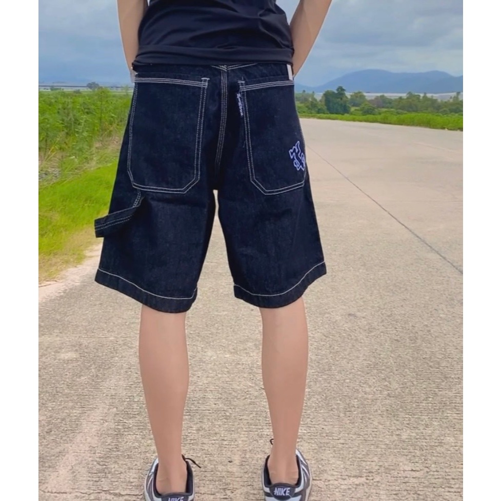 MTE กางเกงยีนส์ผู้ชาย ขาสั้น ทรงขาบานสเก็ต ป้าย Hirock รุ่น R482 สินค้าพร้อมส่ง