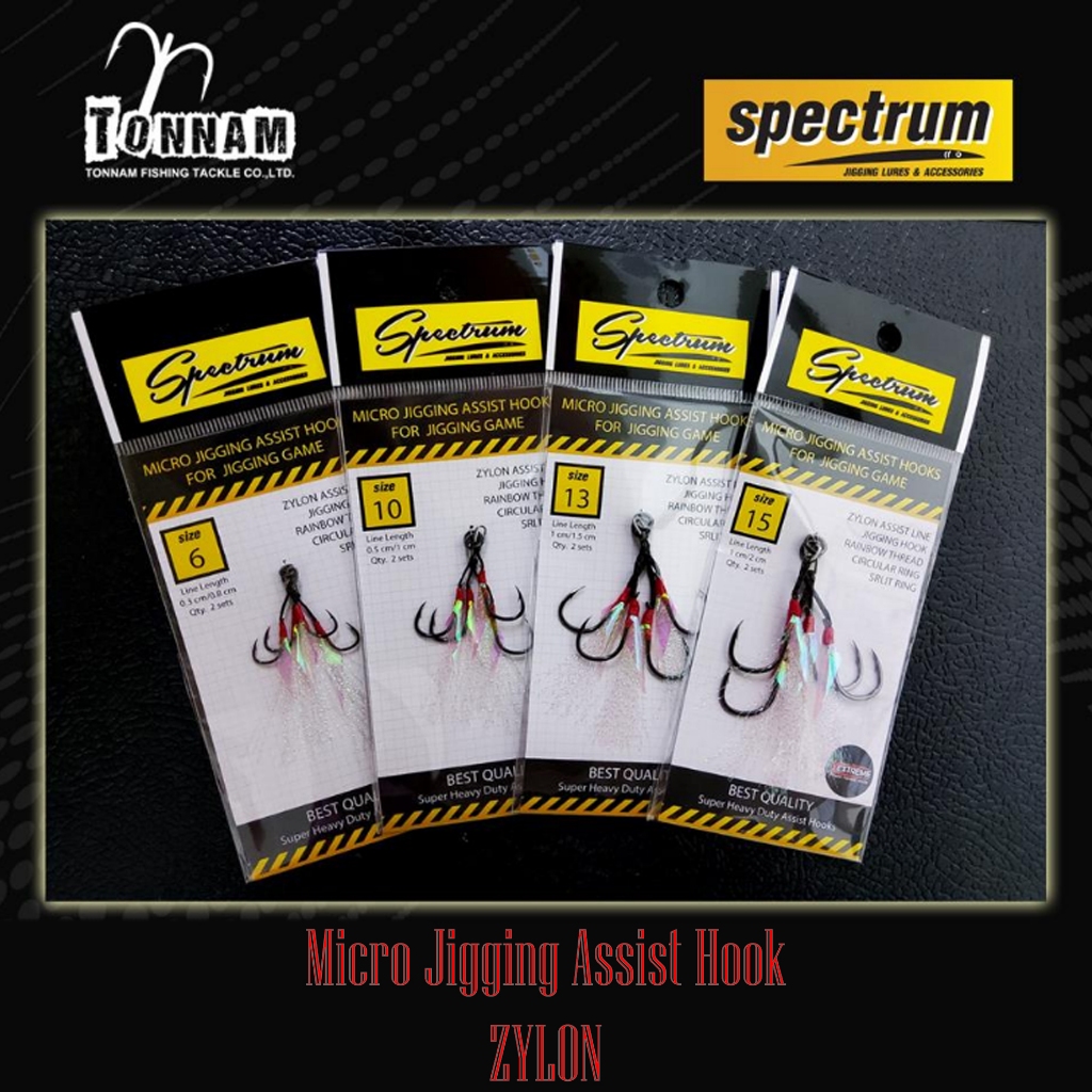Tonnam Spectrum Micro Jigging Assist Hooks Zylon Assist Line