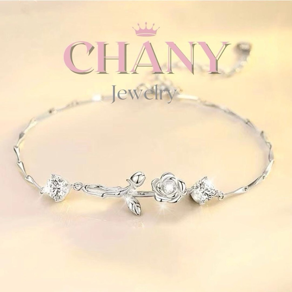 CN145 สร้อยข้อมือ Rosella ชุบเงิน92.5% ฟรีเซตของขวัญ (ถุงต้องกดสั่งเพิ่ม) ฝากเขียนการ์ดได้