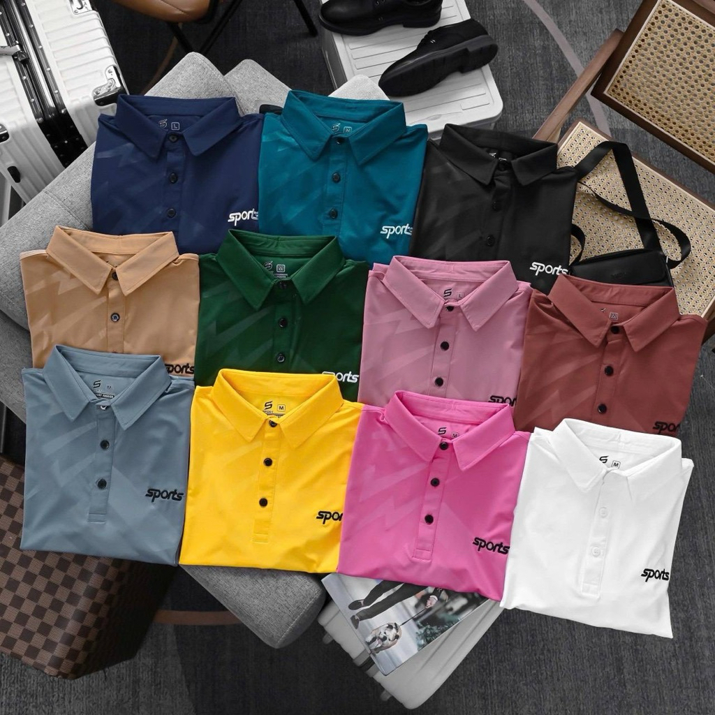 พร้อมส่ง! เสื้อกีฬาสปอร์ตคอปก SPORTS เสื้อบอล มีครบไซส์ผ้านิ่มใส่สบายใส่ออกกำลังกาย ระบายความร้อนได้ดี - รูปที่ 4