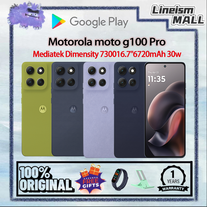 Motorola moto g100 Pro Mediatek Dimensity 7300 6.7 inch POLED Screen 120Hz 6720mAh 30W  (Support Goo