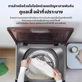 Taivani เครื่องซักผ้าฝาบน 8.5 -18กก. แสงสีฟ้านาโน สครับมือไบโอนิค ระดับน้ำ 8 ระดับ ซักด่วน 15นาที ซัก/การคายน้ำ 2-in-1