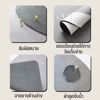 พรมเช็ดเท้ากันลื่น พรม 40x60cm พรมแห้งไว พรมหน้าแมวดำ พรมยาง cat face rug พรม black cat anti slippery matt กันลื่น