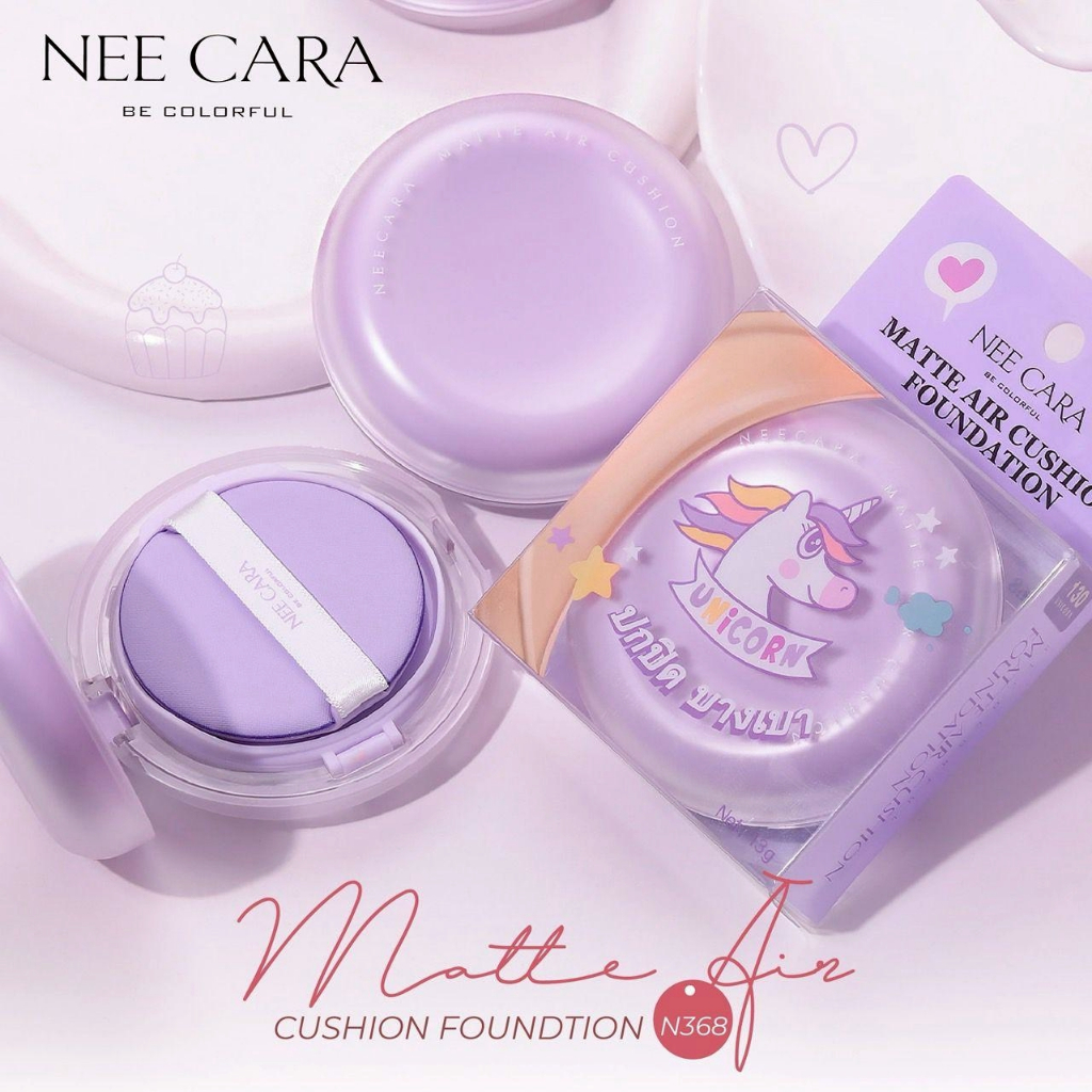 N368 NEE CARA cushion matte air คุชชั่นเนื้อแมทท์ผสมรองพื้น