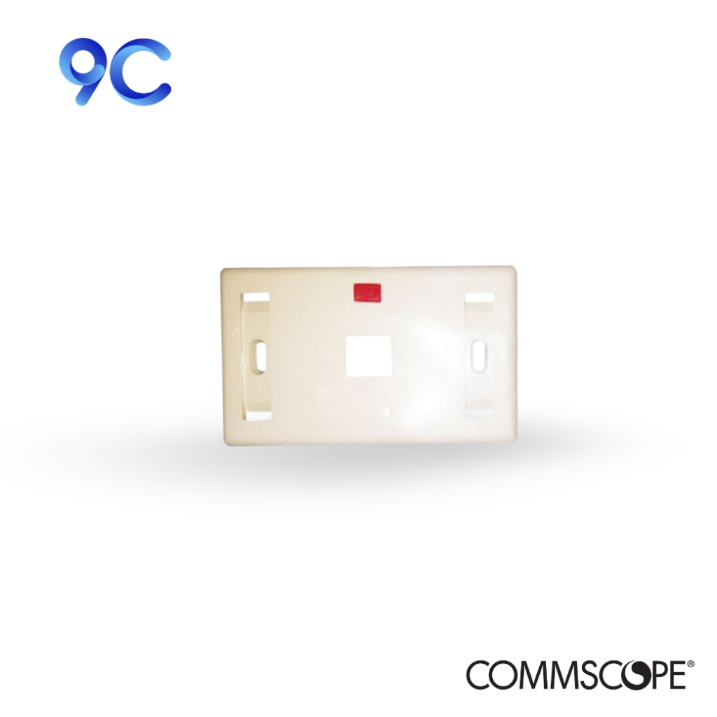 AM-3012 | CommScope Faceplate Standard Kit, 1/2 Ports Icon & Label, Almond, 1 Pc หน้ากากสองทั้ง 1 ช่องและ 2 ช่อง