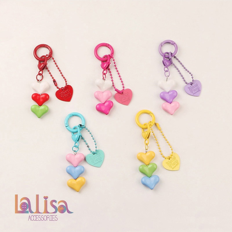 พวงกุญแจลายหัวใจน่ารักฟรุ้งฟริ๊ง alloy keychain Q989 ราคา ถูกที่สุด ดีลบีเคเค แกลเลอรีภาพที่ 6