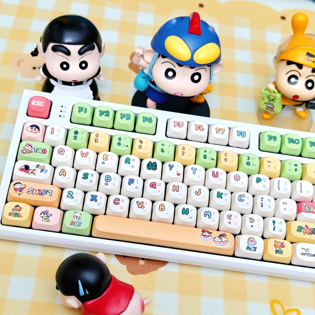 ⚡พร้อมส่งจากไทย⚡Crayon Shin-chan keycaps คีย์ไทย PBT ปุ่มกดแป้นพิมพ์ ธีมมาริโอ้ DIYสำหรับMechanical keyboard<p>“><center><h4></h4><p><p><font color=