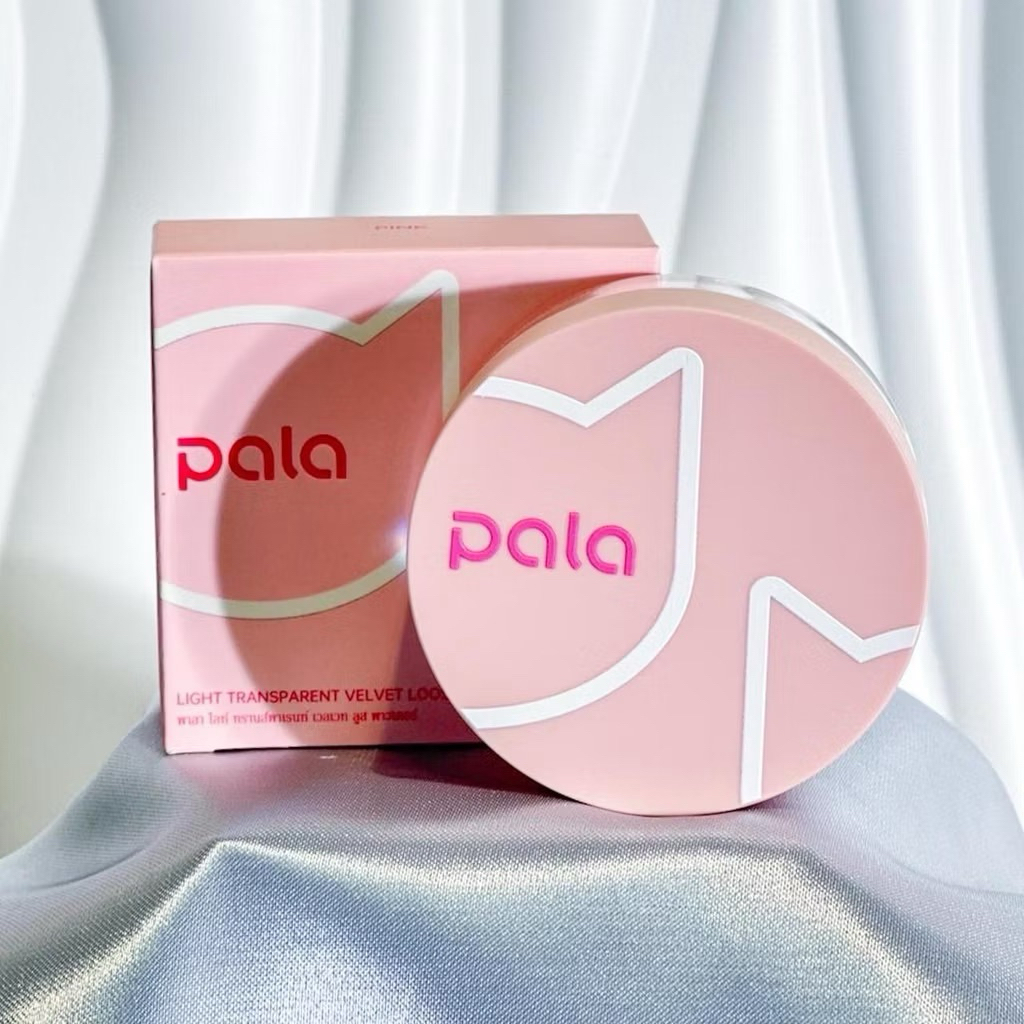 PALA แป้งฝุ่น แป้งเซ็ตเมคอัพ LIGHT TRANSPARENT VELVET LOOSE POWDER เบลอผิว เนื้อละเอียด ติดทน แบรนด์ไทย มีอ.ย.