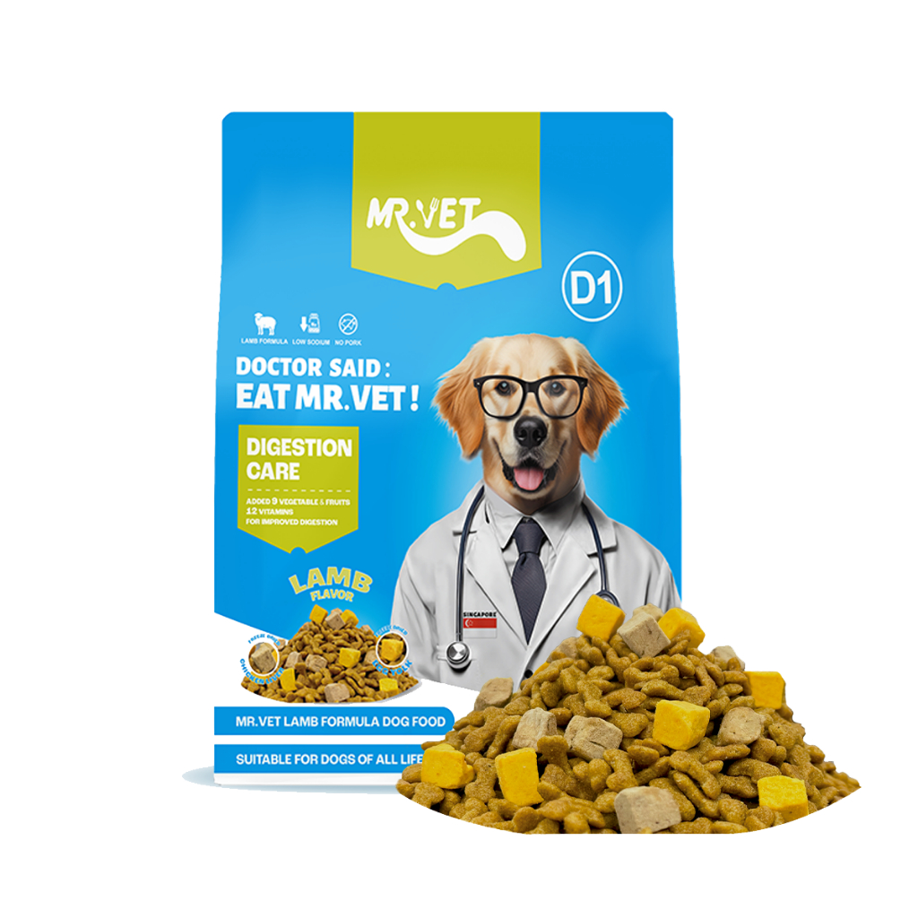 🔥 4 แถม 4 🔥 exp. 25/03/26 Mr. Vet อาหารสุนัข D1 Holistic Premium 1.4 kg รสเนื้อแกะ ผสมฟรีซดราย - รูปที่ 4