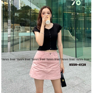 พร้อมส่ง XS L⚡️AR 8558 ชุดเซตเนื้อผ้าล่องอย่างดี มากับ กระโป…