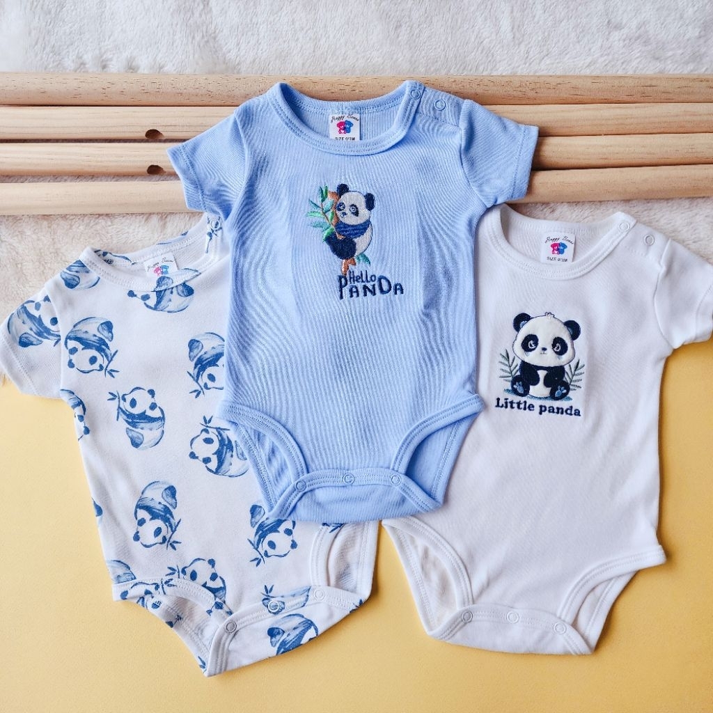 (งานไทย พร้อมส่ง)บอดี้สูทเด็กเเรกเกิด ชุดเด็ก ทารก เซ็ท 3 ชุด สำหรับเด็ก 0-9เดือน ผ้าคอตตอน  ใส่สบาย เด็กผู้ชาย เด็กหญิง