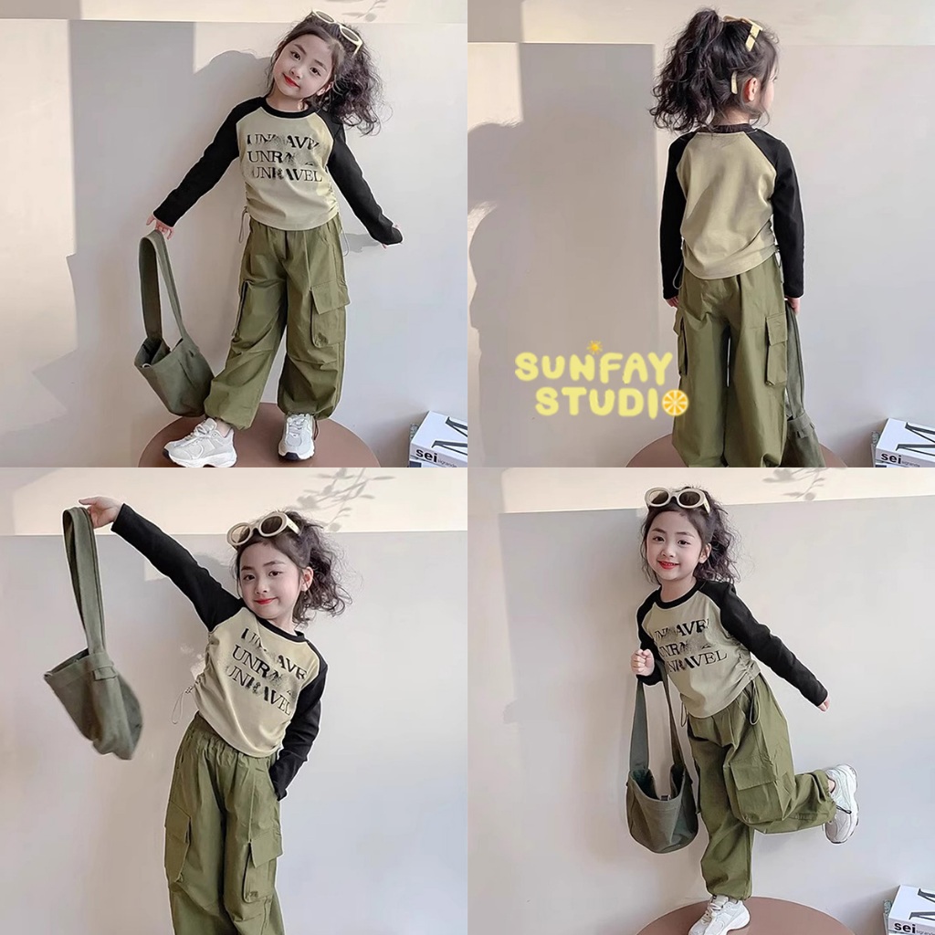 ชุดเซตเด็กผู้หญิง น้องหนูแฟชั่น  ลุคเกาหลี ใส่แล้วน่ารัก