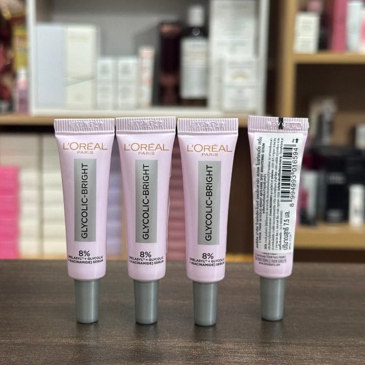 ( ราคาต่อ 1 หลอด ) L'Oréal Paris Glycolic Bright Anti-Dark Spot Brightening Serum 7.5ml