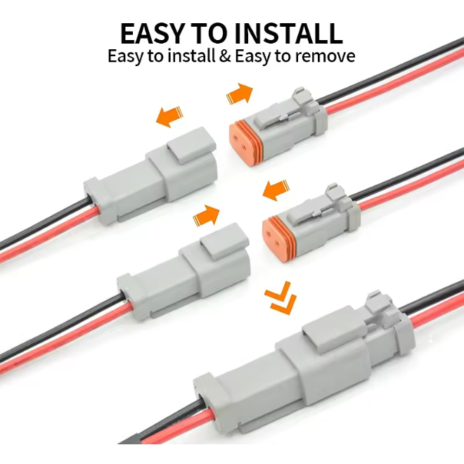 ปลั๊กกันน้ำ DT DT06-2S DT04-2P กันน้ํา สําหรับมอเตอร์รถยนต์ ตัว+ตัวเมียพร้อมสายไฟ ราคา ถูกที่สุด ดีลบีเคเค แกลเลอรีภาพที่ 2