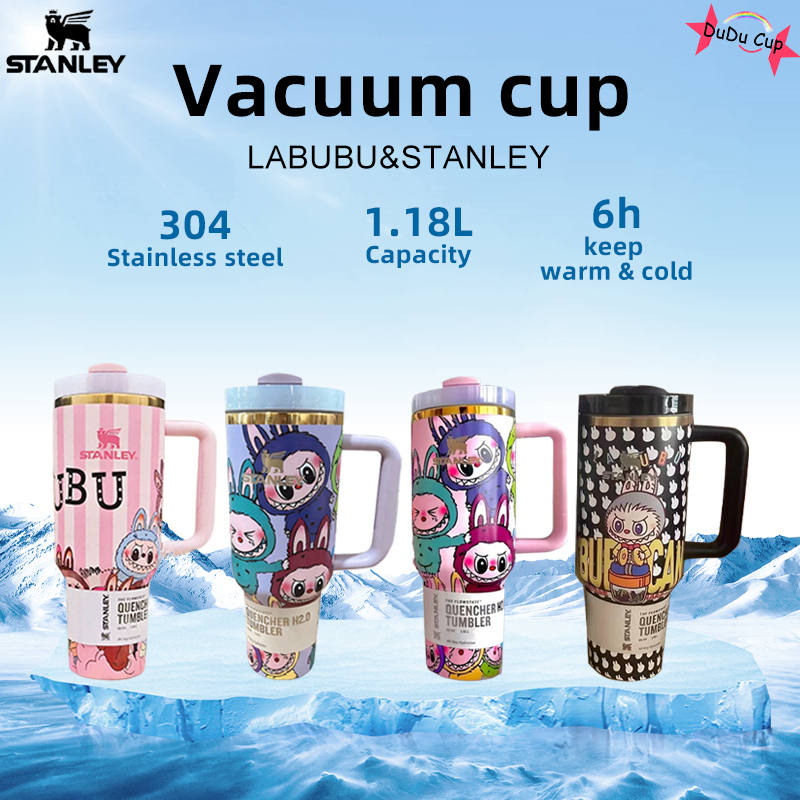 (ของแท้ 100%) LABUBU & STANLEY 48oz แก้วน้ำ แก้วเก็บความเย็น