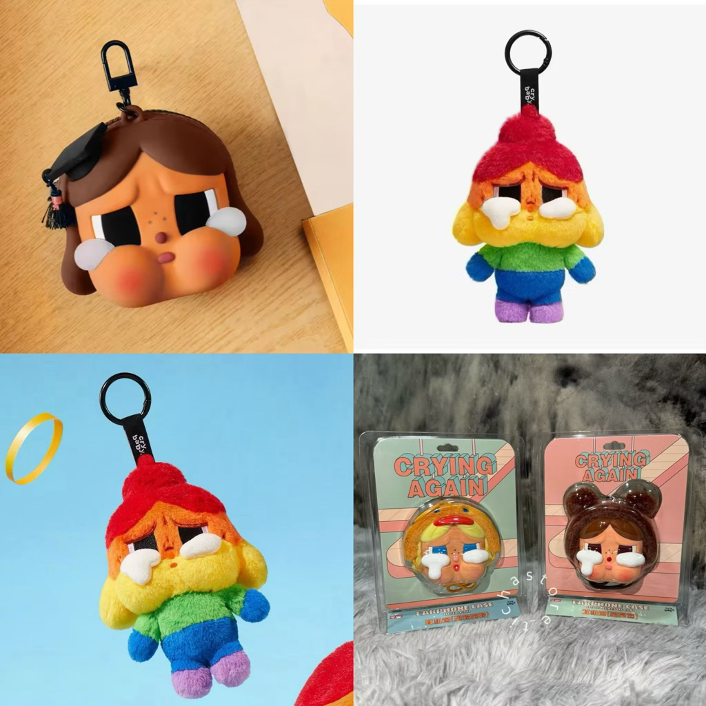 (พร้อมส่ง) POP MART CRYBABY Sunset Concert Series/Cheer Up - Earphone Case พวงครายรุ้ง กระเป๋าหูฟัง กระเป๋าใส่แอร์พอร์ต
